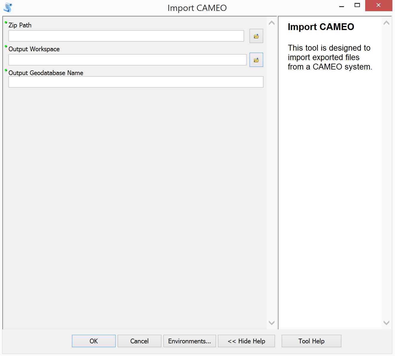 Import CAMEO tool