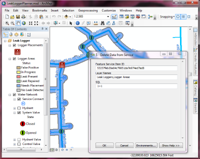 5 - Delete Data from Service tool in ArcMap
