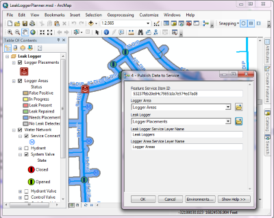 4 - Publish Data to Service tool in ArcMap
